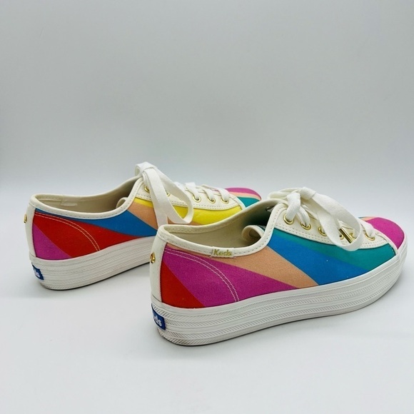 KATE SPADE X KEDS WOMEN’S COLORFUL TRIPLE KICK PLATFORM SNEAKERS SIZE 7 - Picture 4 of 12